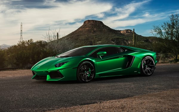 Обои Ламборгини Авентадор, Lamborghini Aventador, зеленый суперкар, 2017, 4к, итальянские спортивные машины
