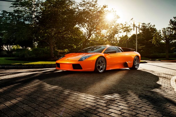 Обои Оранжевый Lamborghini Murcielago