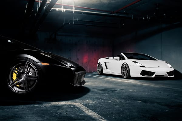 Обои lamborghini, белый, gallardo, чёрный