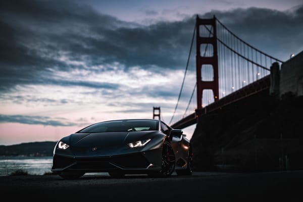 Обои Lamborghini, Golden Gate Bridge, Huracan