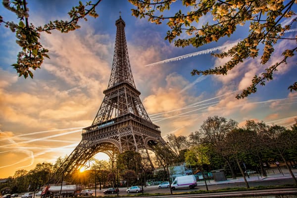 Обои Весна, Eiffel tower, Cityscape, paris, blossom, spring, france