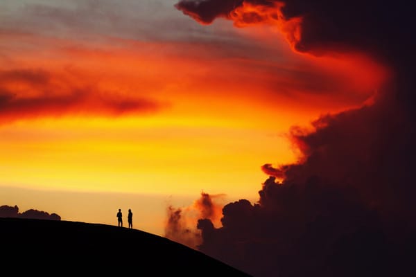 Обои hill, Sunset, Twilight, breathless, dusk, silhouettes, cloud