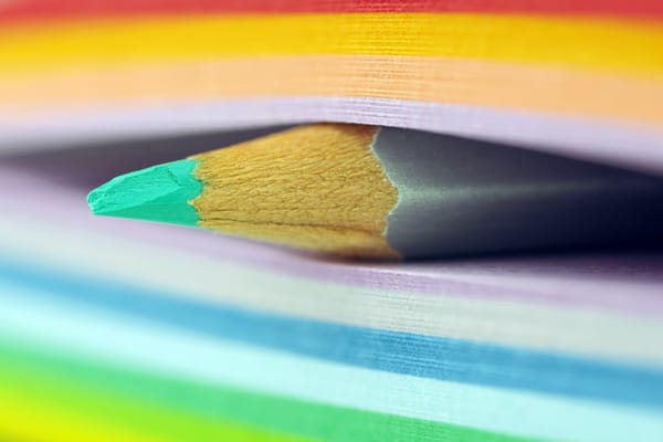 Обои sticky notes, colorful, Pencil