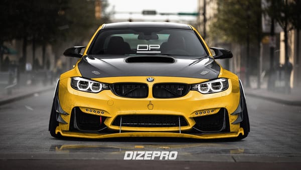 Обои Bmw м3, машинa, желтый, рендеринг, avto, by Dmitry Strukov, Dmitry Strukov, Bmw, Dizepro