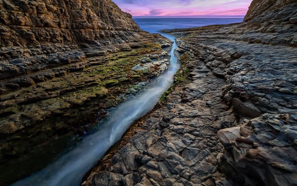Обои калифорния, скалы, Вода, трещина