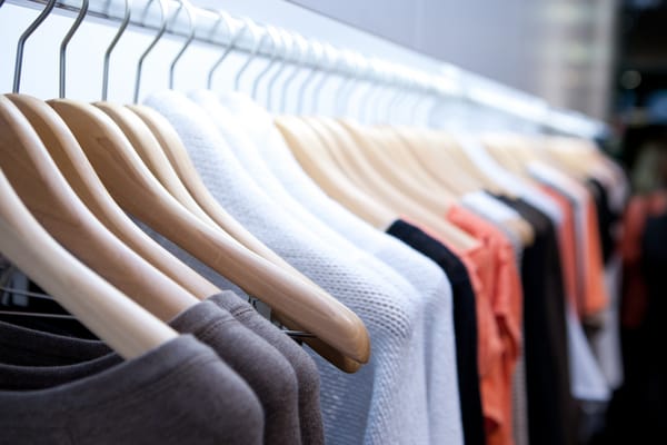 Обои fabrics, Clothes hangers, colors, clothing