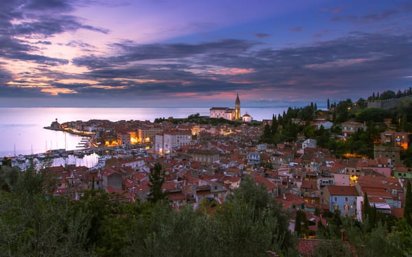Обои gulf of piran, piran bay, slovenia, adriatic sea, Словения, Piran