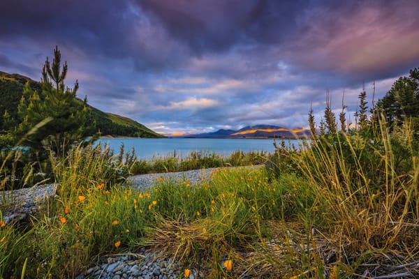 Обои тучи, lake tekapo, новая зеландия