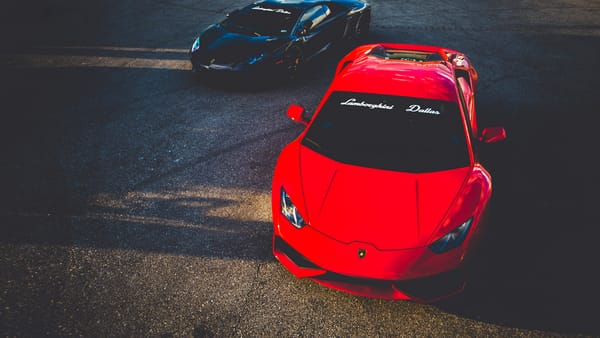 Обои Red, supercar, Lamborghini huracan