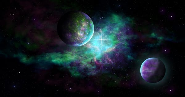 Обои Планеты в звездной галактике