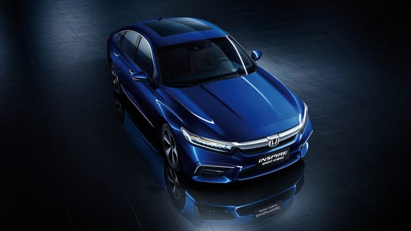 Обои Синий автомобиль Honda Inspire Sport Hybrid 2018 года